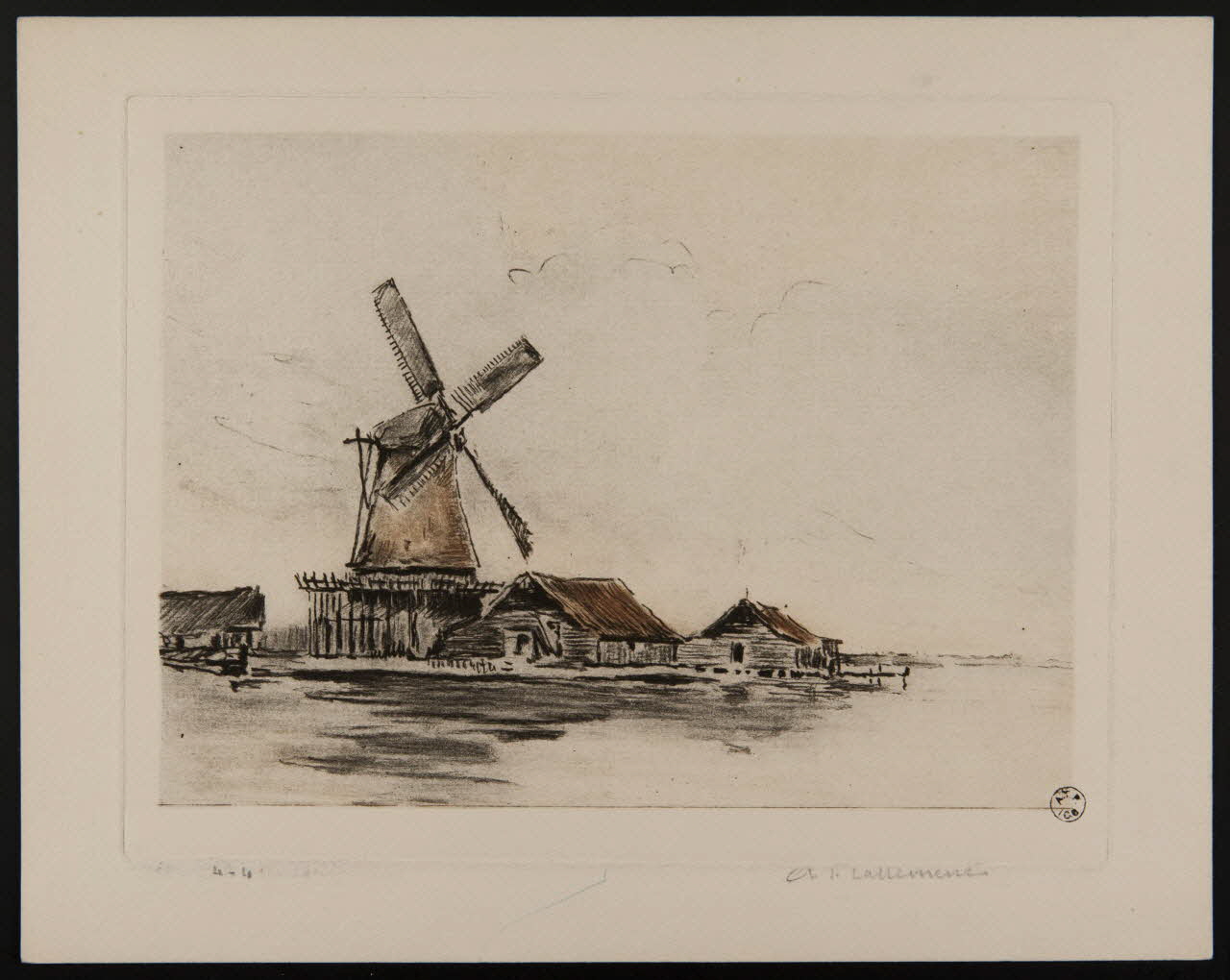estampe Moulin à vent en Hollande 1966.35.85 Photo