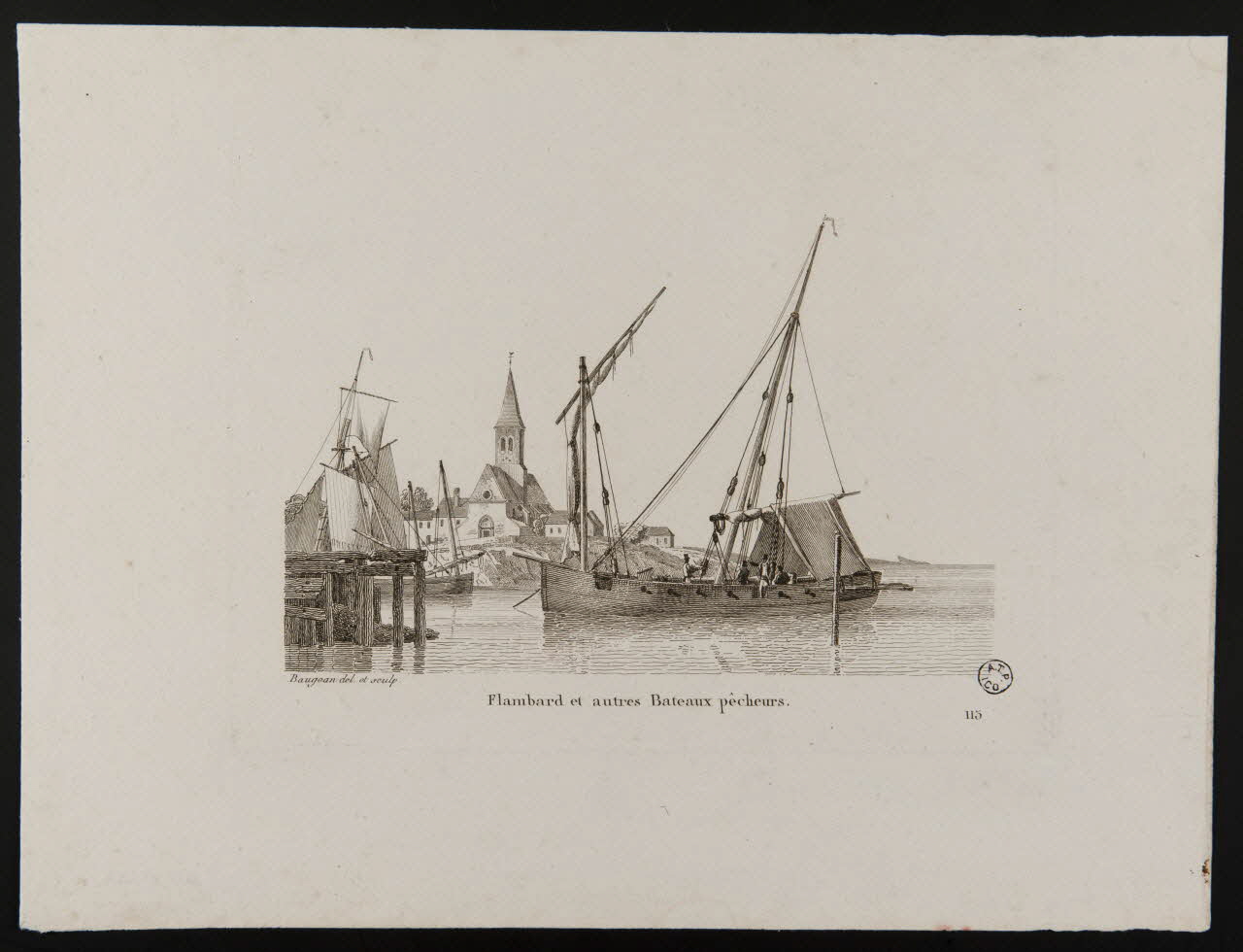 estampe Flambard et autres Bateaux pêcheurs. 1966.81.133 Photo