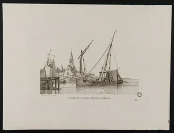 estampe Flambard et autres Bateaux pêcheurs. 1966.81.133 Photo