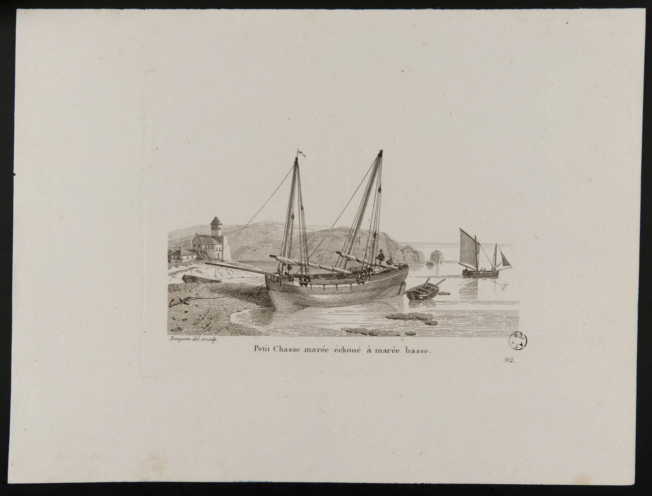 estampe Petit Chasse marée échoué à marée basse. 1966.81.135 Photo