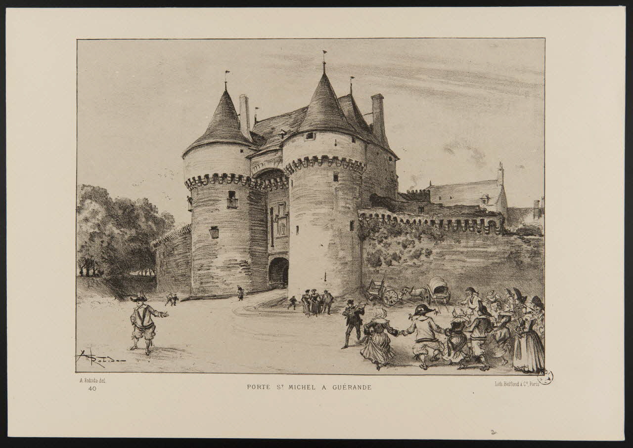 estampe PORTE ST MICHEL A GUERANDE 1966.81.179 Photo