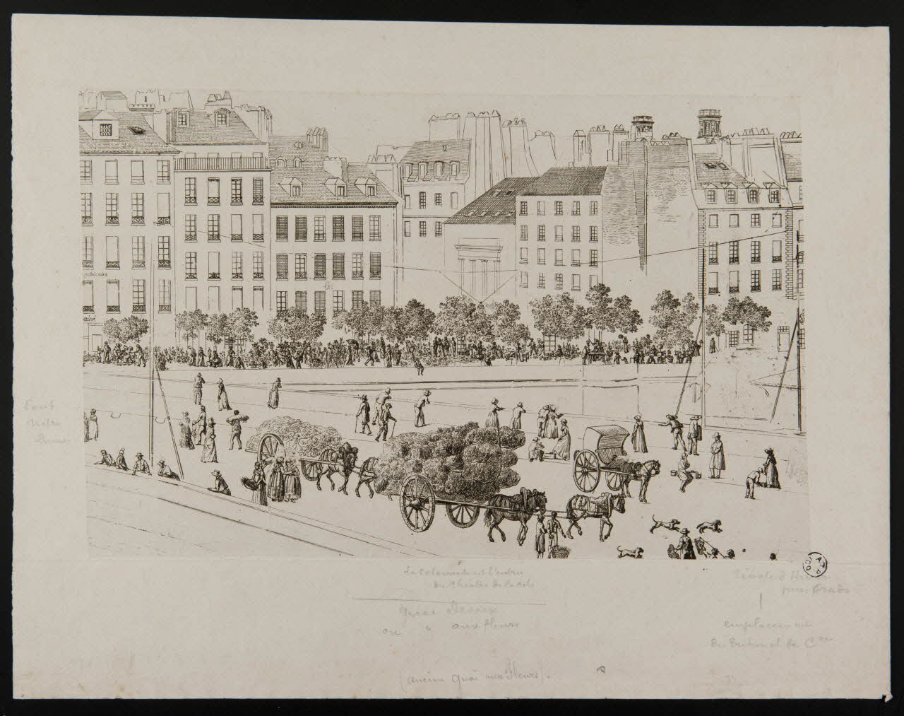 estampe Vue de l'ancien quai aux fleurs à Paris 1966.81.187 Photo