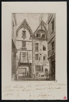 estampe RUE de MONDETOUR, Anciennes Maisons 1966.81.194 Photo