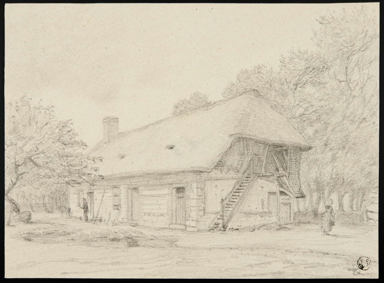 André Durand dessin Chaumière à Blancmesnil (sic) 1864 1966.81.39 Photo