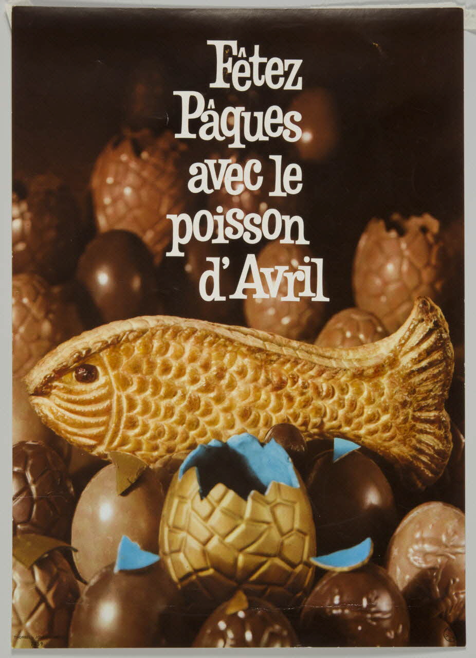 estampe Fêtez  Pâques  avec le  poisson  d'Avril 1966.94.4 Photo