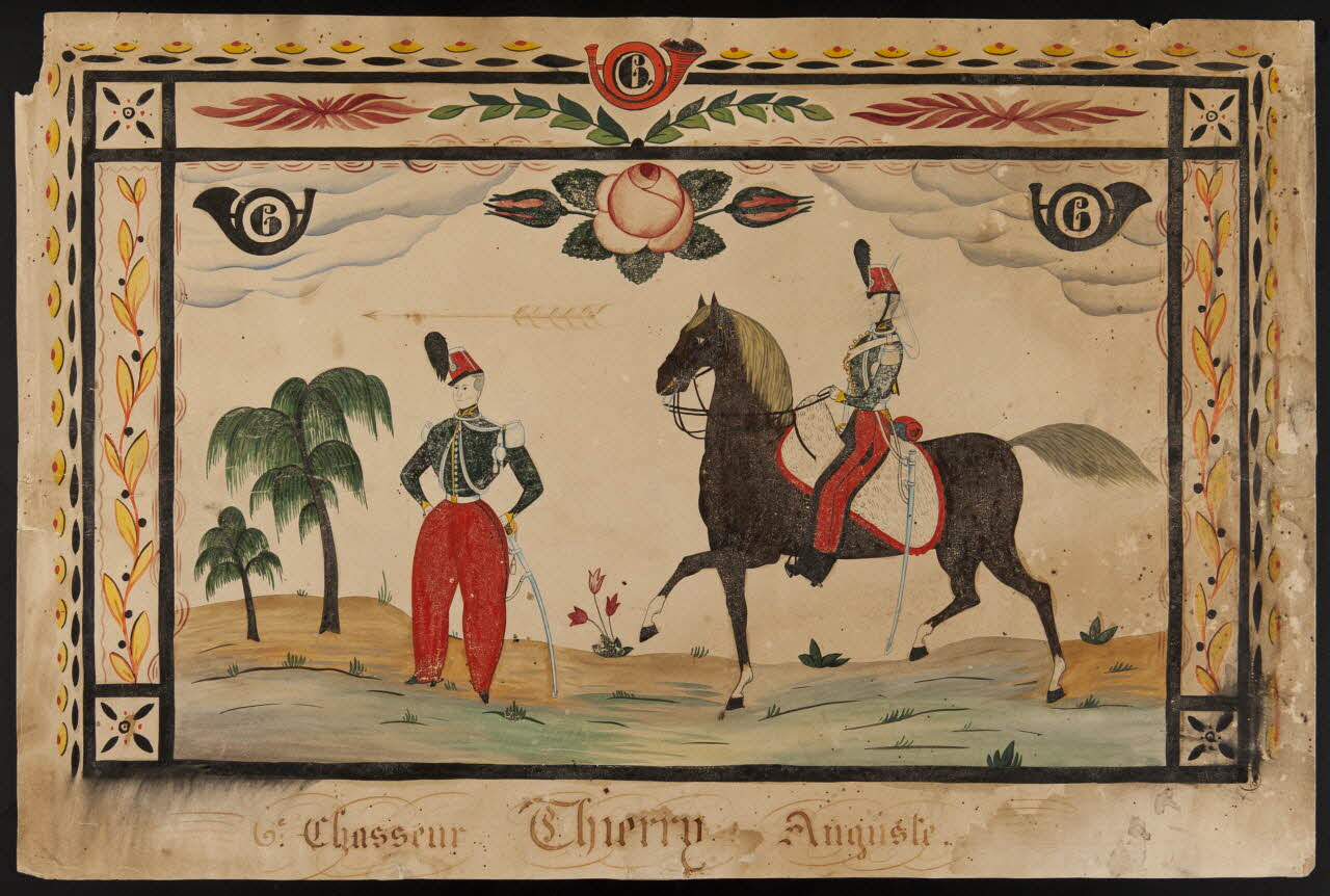 dessin 6e chasseur Thierry Auguste. 1830-1848 1966.98.1 Photo