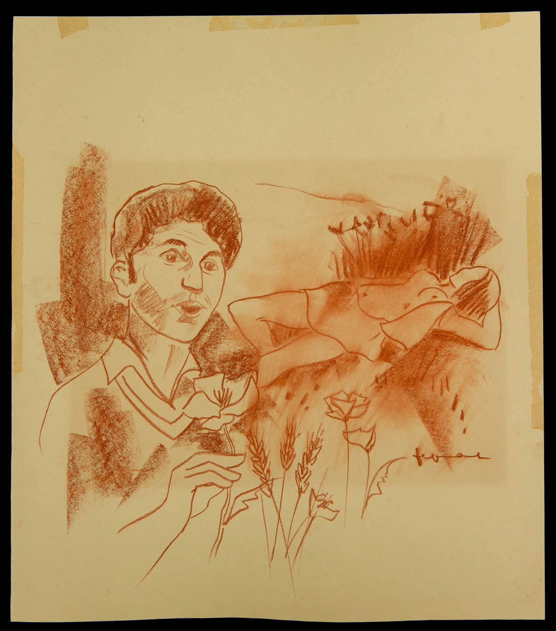 dessin Marcel Mouloudji 1967.177.43 Photo