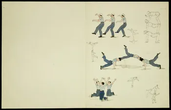 partie d'un ensemble de dessins Acrobates en uniforme marin 1968.102.4918.1 Photo