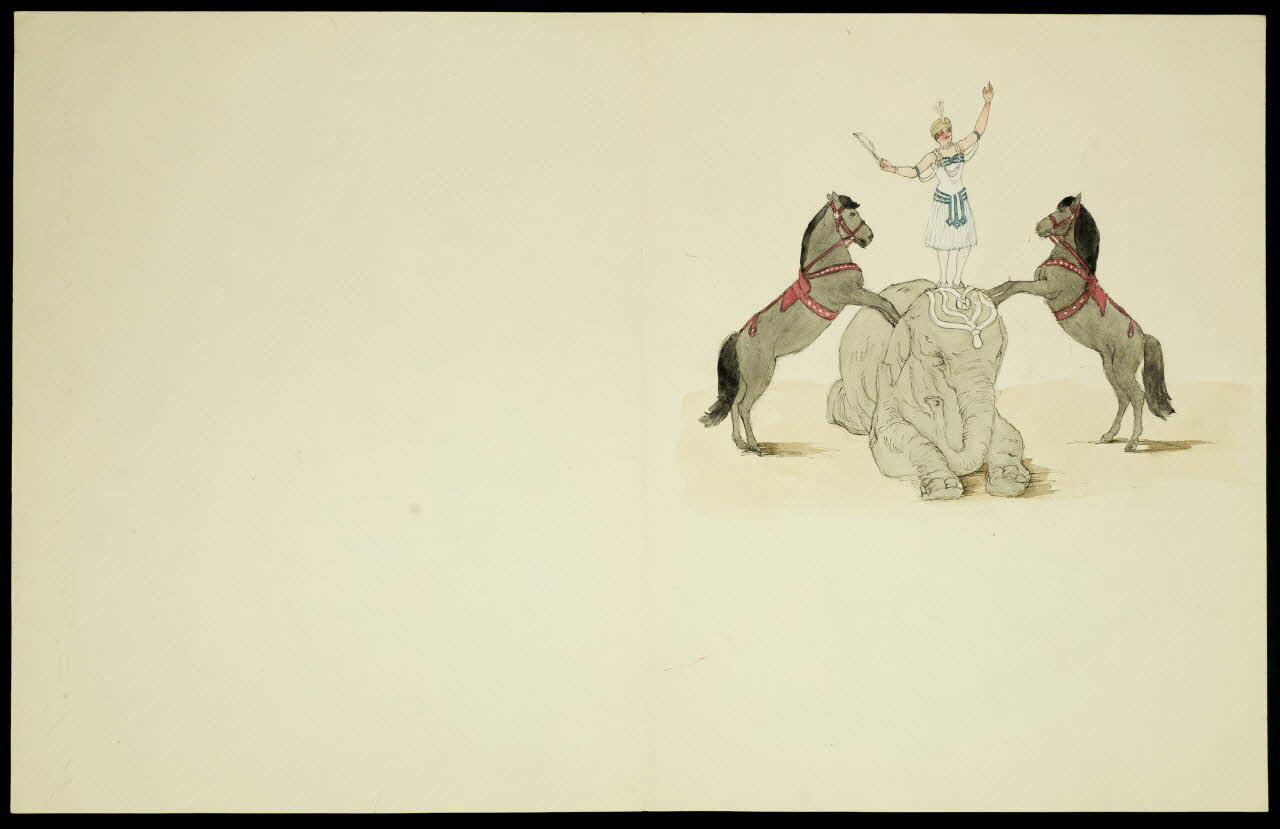 partie d'un ensemble de dessins Dressage d'animaux 1968.102.4920 Photo