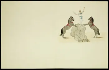 partie d'un ensemble de dessins Dressage d'animaux 1968.102.4920  Photo