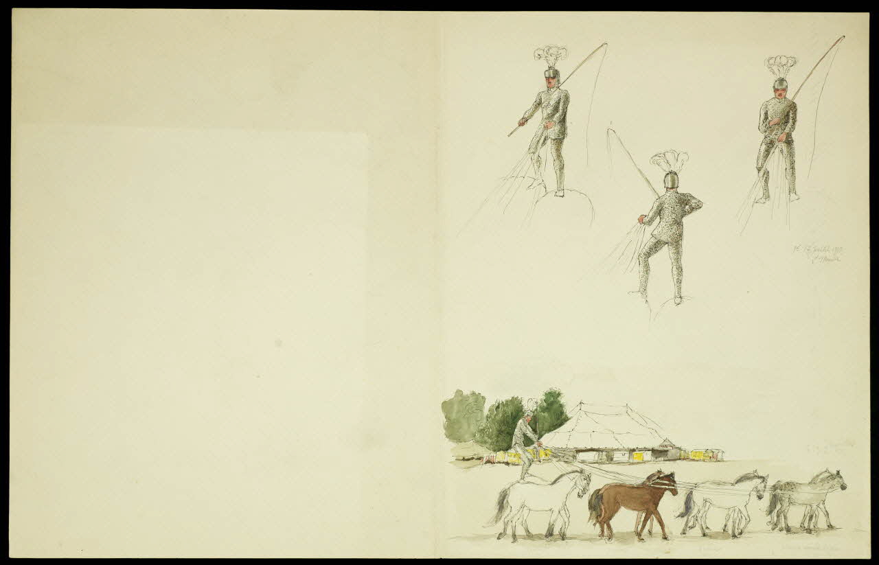 partie d'un ensemble de dessins Dompteur de chevaux 1968.102.4921 Photo