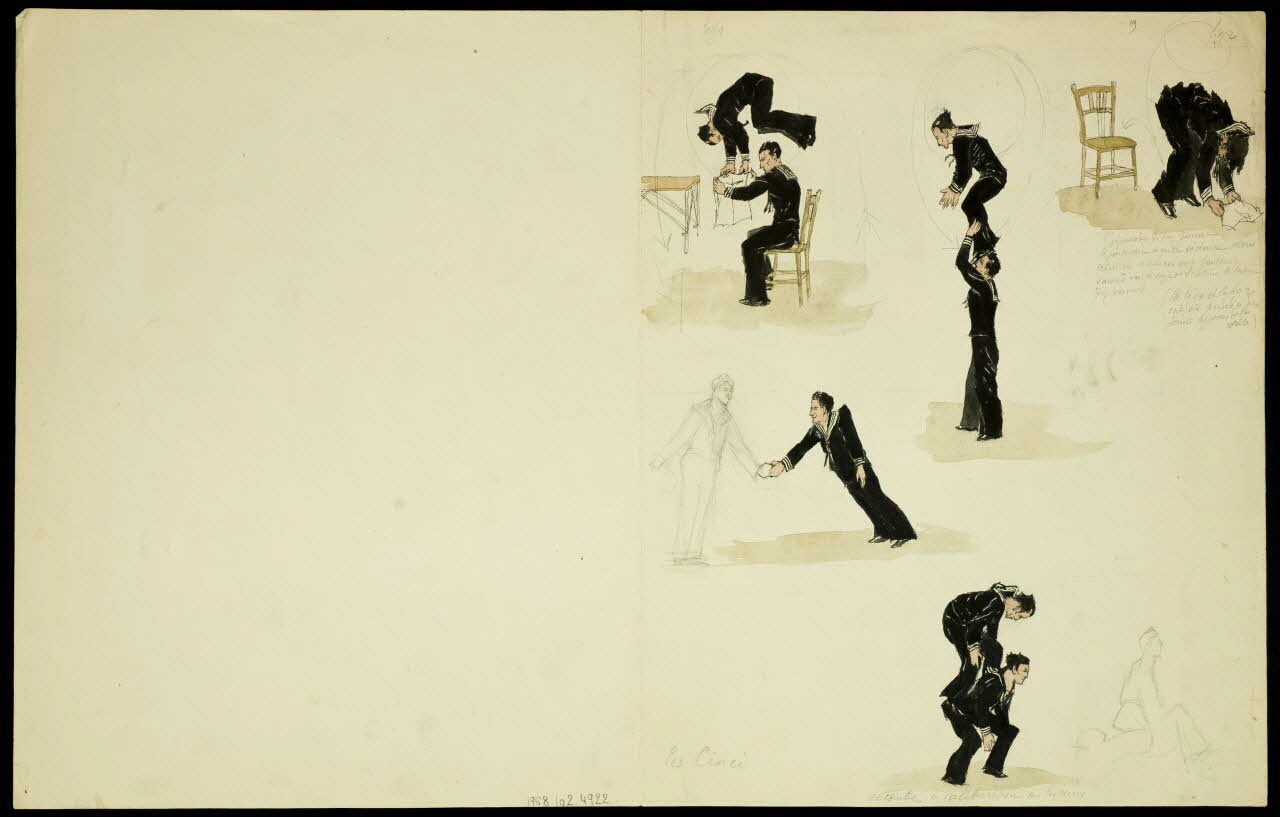 partie d'un ensemble de dessins les Cinei 1968.102.4922 Photo