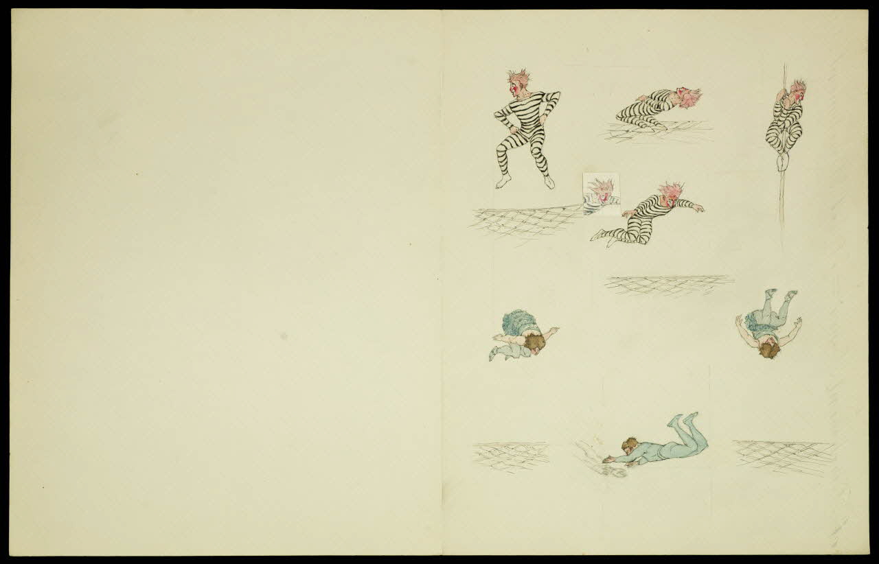 partie d'un ensemble de dessins Clowns acrobates 1968.102.4928 Photo