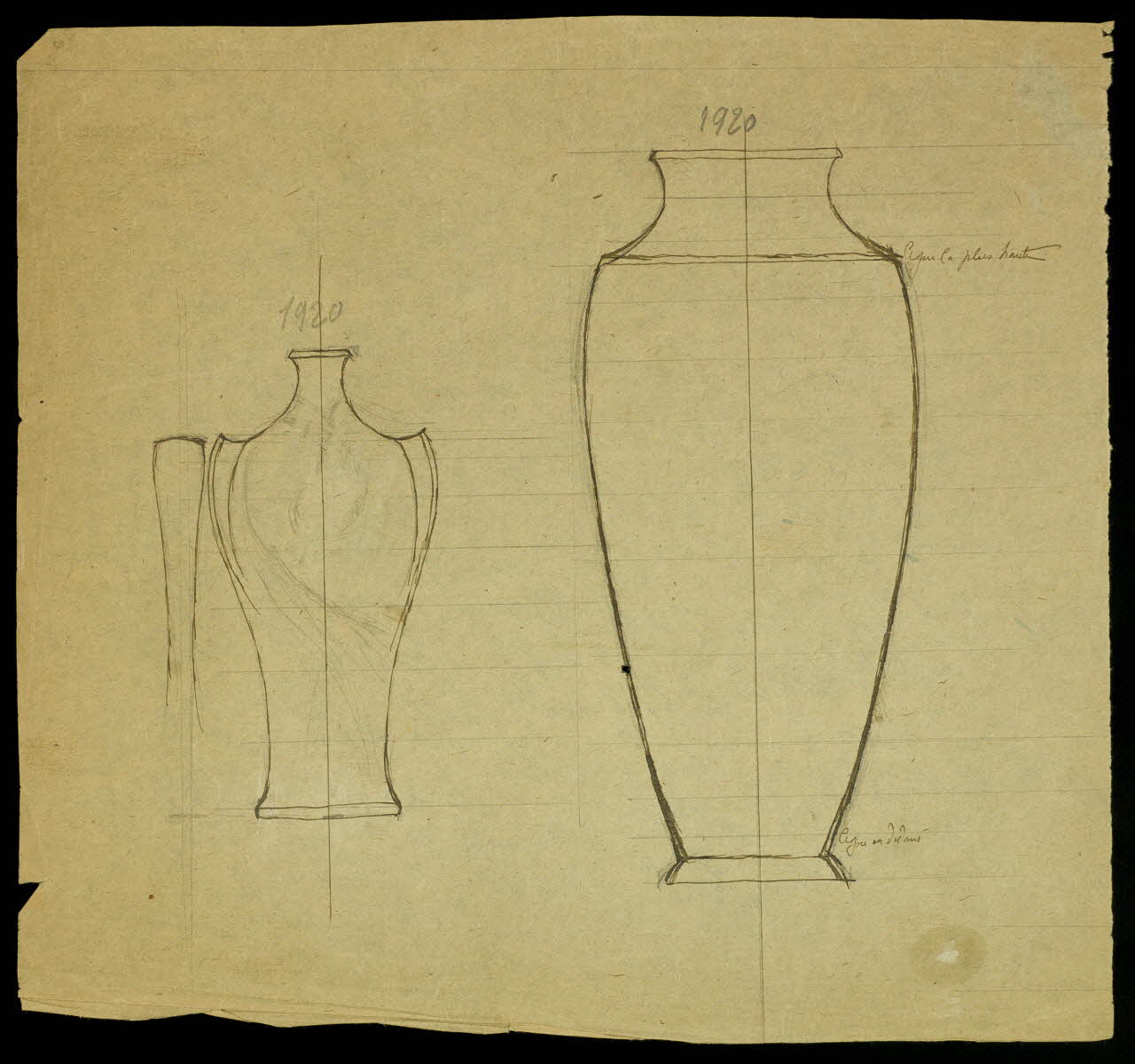 partie d'un ensemble de dessins Vases 1968.102.5296 Photo