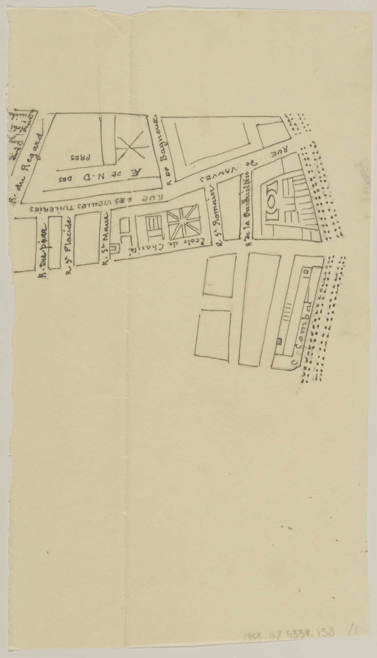 partie d'un ensemble de dessins Plan 1968.102.5339.158 Photo
