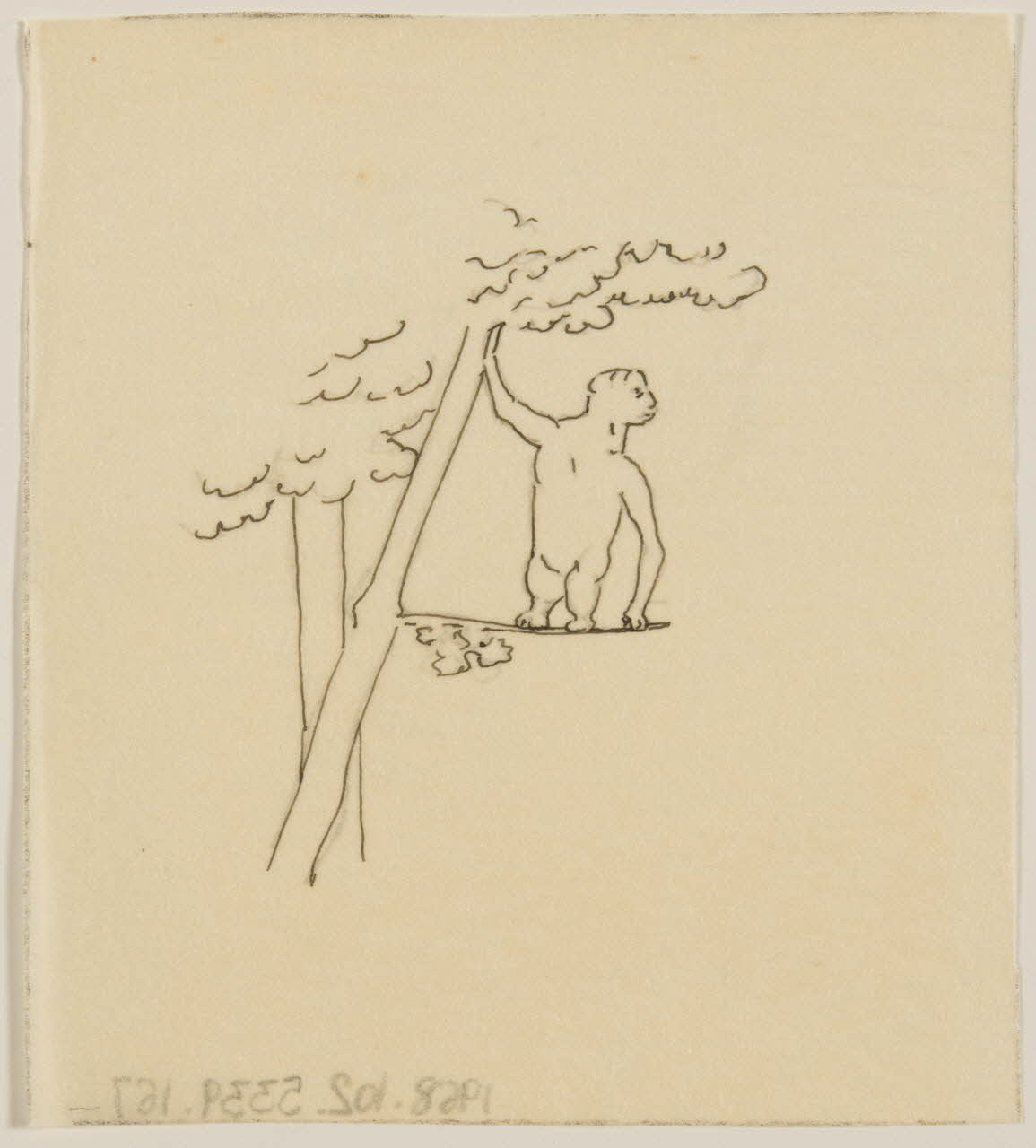 partie d'un ensemble de dessins Singe dans un arbre 1968.102.5339.167 Photo