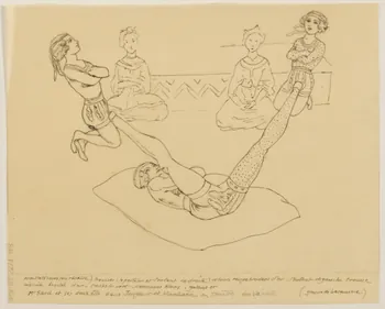 partie d'un ensemble de dessins Mr Sand et ses deux fils dans Jongleur et Mandarin au théatre des variétés 1968.102.5339.168 Photo
