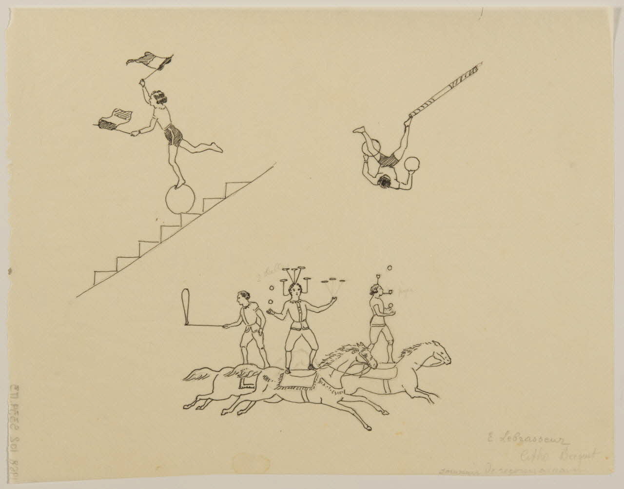 partie d'un ensemble de dessins E. Lebrasseur 1968.102.5339.173 Photo