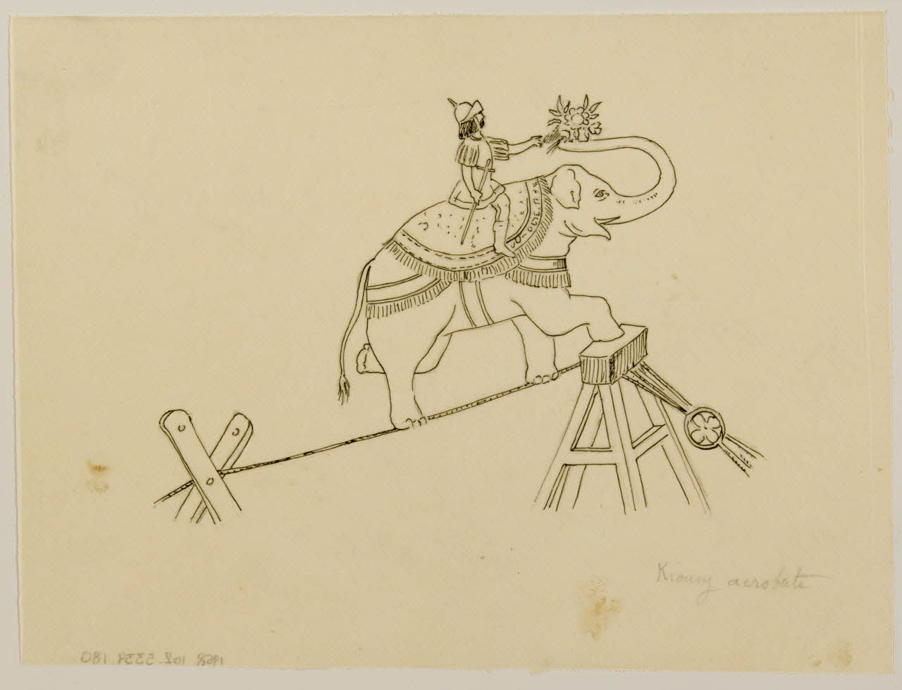 partie d'un ensemble de dessins Kioury acrobate 1968.102.5339.180 Photo