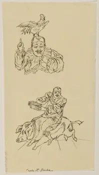 partie d'un ensemble de dessins Dresseur d'animaux 1968.102.5339.201 Photo