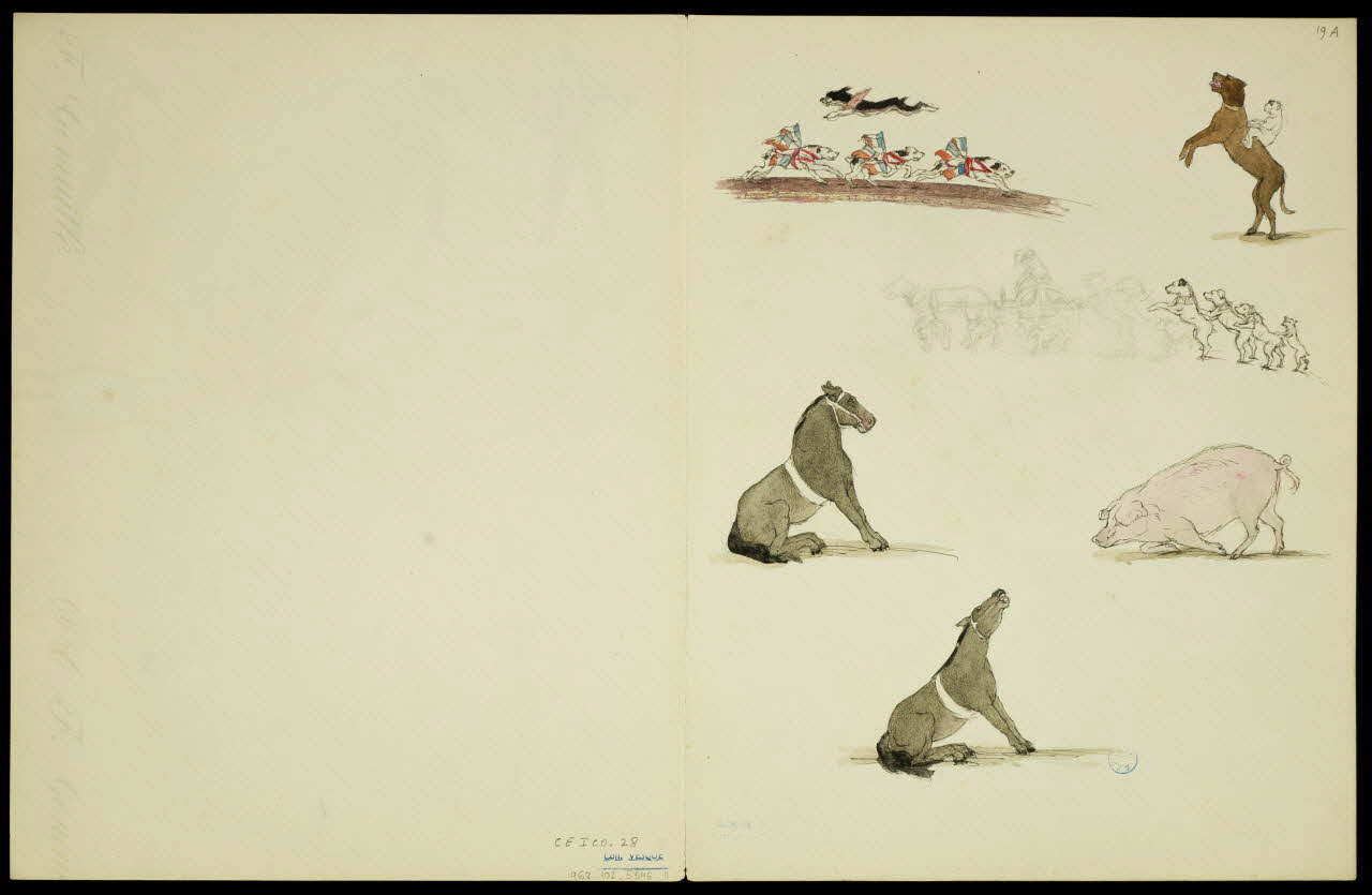 partie d'un ensemble de dessins Artistes du cirque 1968.102.5346.11 Photo