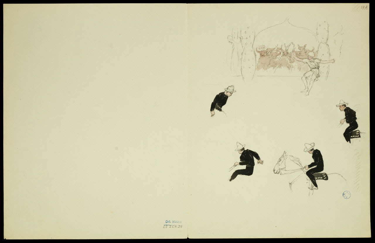 partie d'un ensemble de dessins Scène de cirque 1968.102.5346.12 Photo