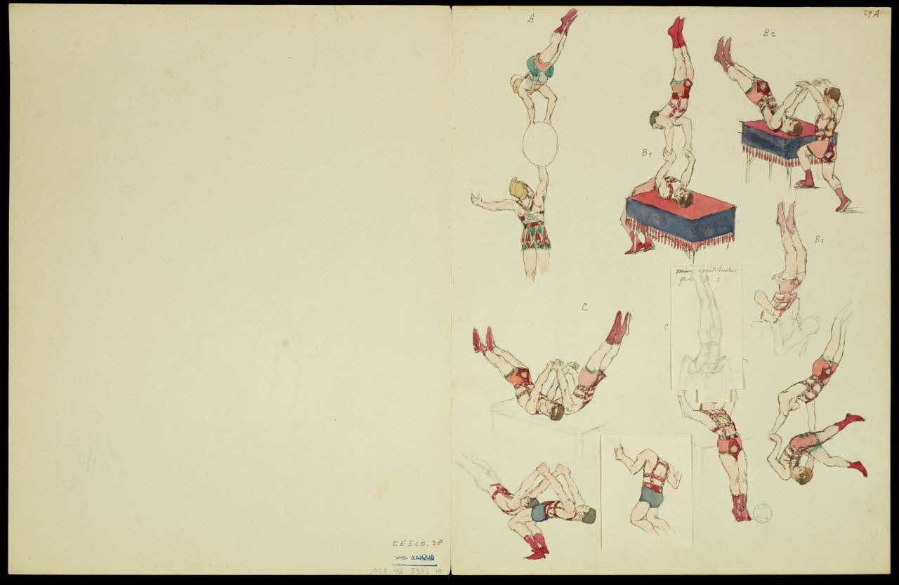 partie d'un ensemble de dessins Acrobates 1968.102.5346.16 Photo