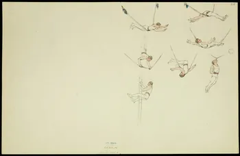 partie d'un ensemble de dessins Clowns et acrobates 1968.102.5346.18 Photo