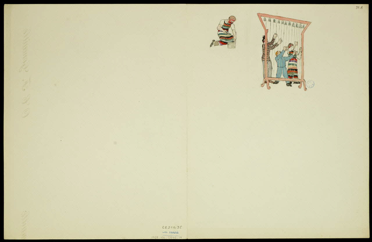 partie d'un ensemble de dessins Clowns et acrobates 1968.102.5346.19 Photo