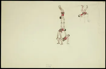 partie d'un ensemble de dessins Clowns et acrobates 1968.102.5346.19 Photo