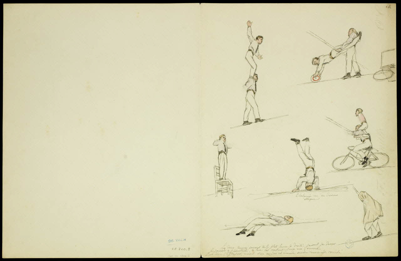 partie d'un ensemble de dessins Acrobates 1968.102.5346.2 Photo
