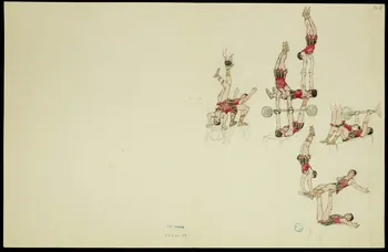 partie d'un ensemble de dessins Acrobates et clowns 1968.102.5346.20 Photo Mucem