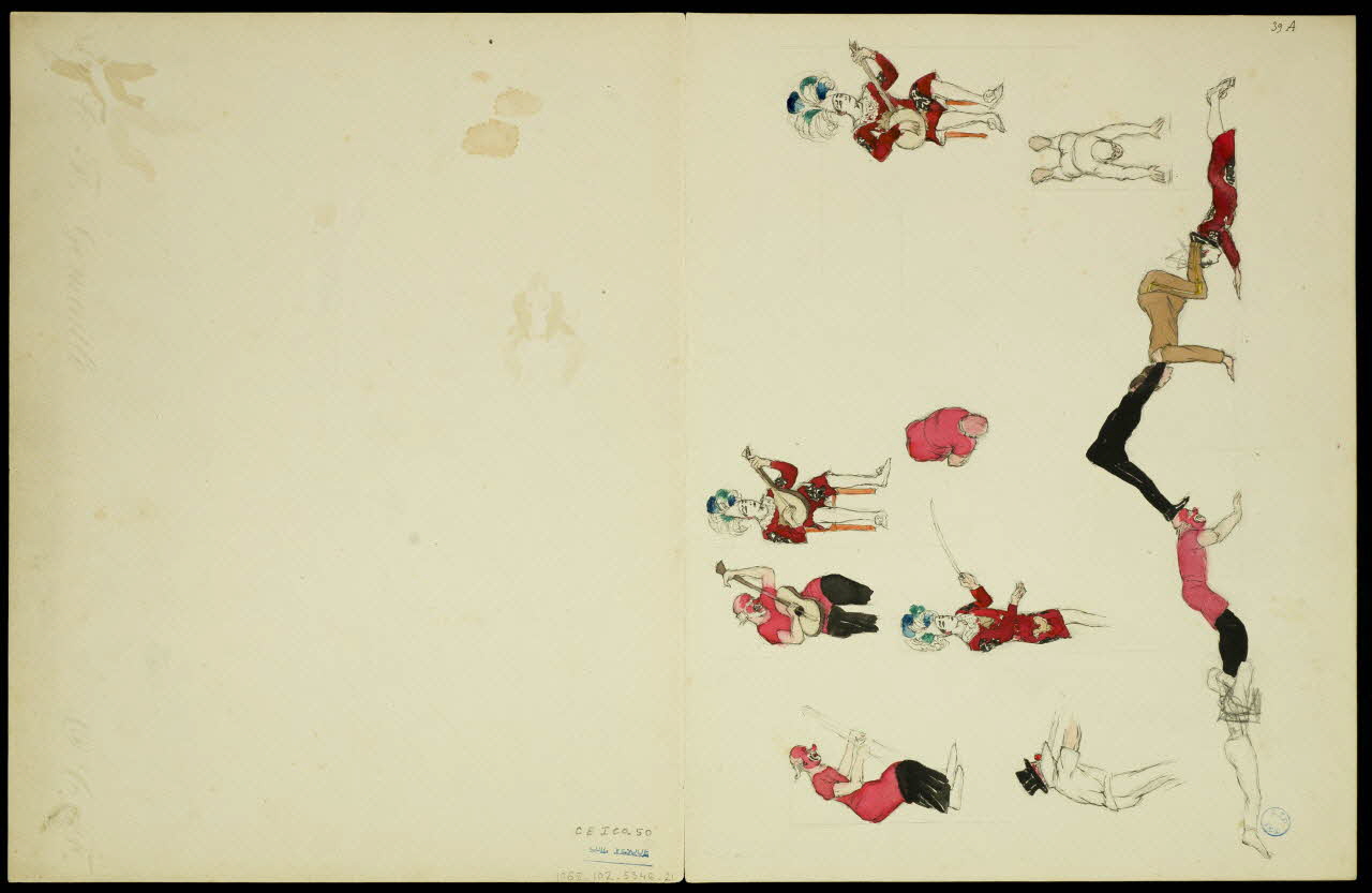 partie d'un ensemble de dessins Artistes du cirque 1968.102.5346.21 Photo