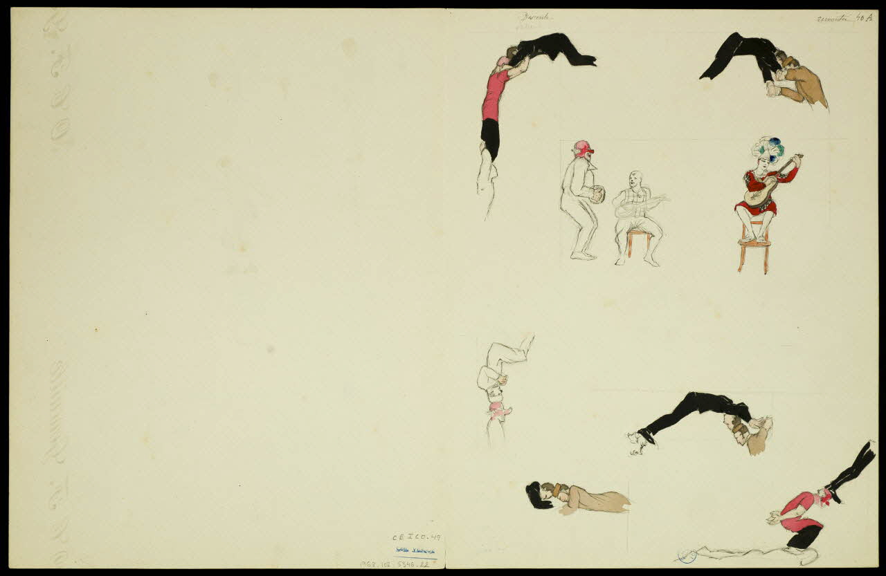 partie d'un ensemble de dessins Artistes du cirque 1968.102.5346.22 Photo