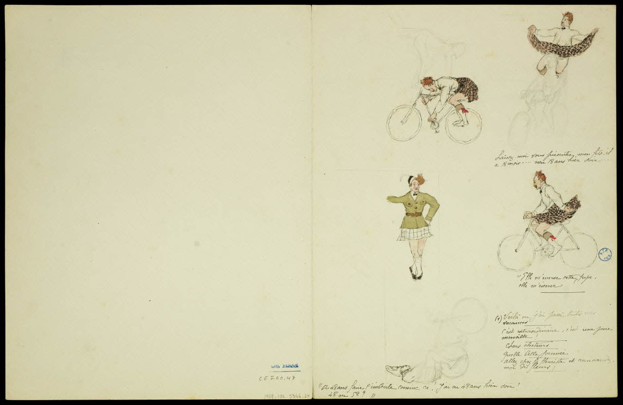 partie d'un ensemble de dessins Artistes du cirque 1968.102.5346.24 Photo