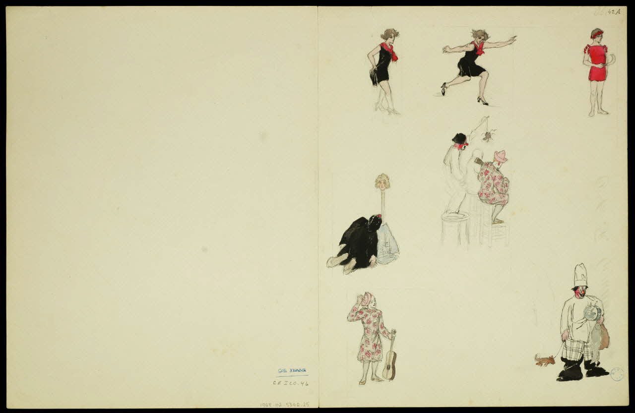 partie d'un ensemble de dessins Artistes du cirque 1968.102.5346.25 Photo