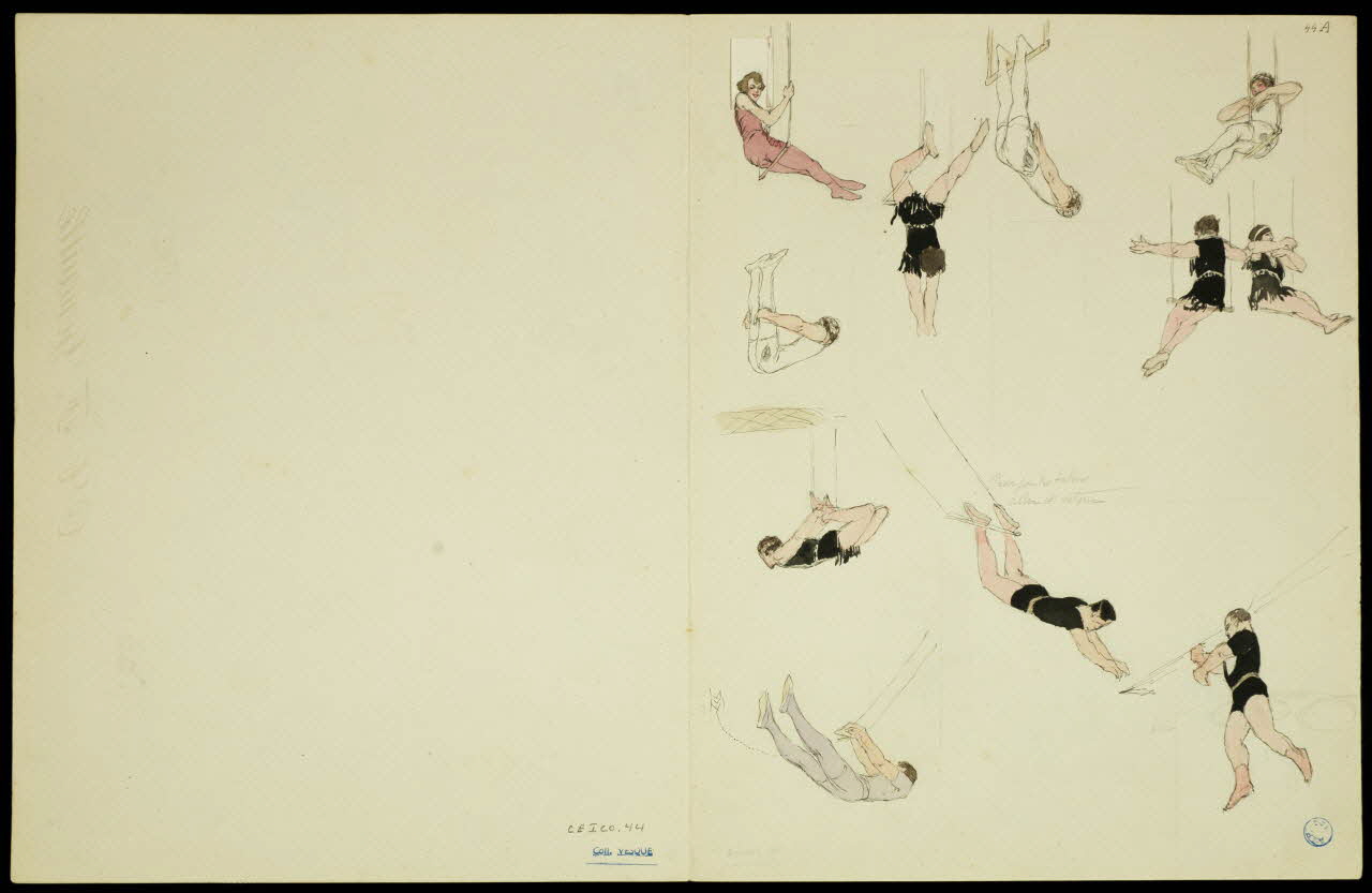 partie d'un ensemble de dessins Trapézistes 1968.102.5346.26 Photo