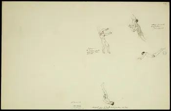 partie d'un ensemble de dessins Trapézistes 1968.102.5346.26  Photo