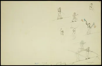 partie d'un ensemble de dessins Funambules et équilibriste 1968.102.5346.3 Photo