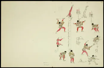 partie d'un ensemble de dessins Clowns et acrobates 1968.102.5346.6 Photo Mucem