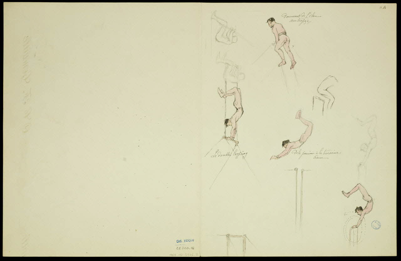 partie d'un ensemble de dessins Trapézistes et acrobates 1968.102.5346.8 Photo