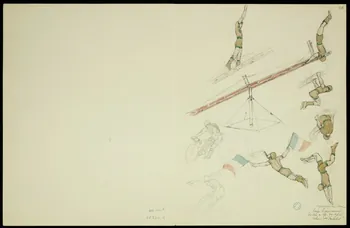 partie d'un ensemble de dessins Trapézistes et acrobates 1968.102.5346.8 Photo