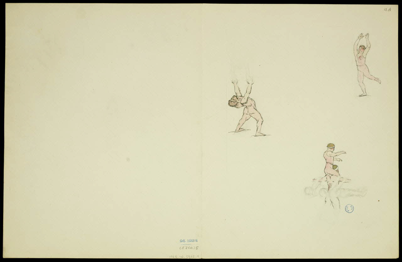 partie d'un ensemble de dessins Acrobates et jongleurs 1968.102.5346.9 Photo Mucem