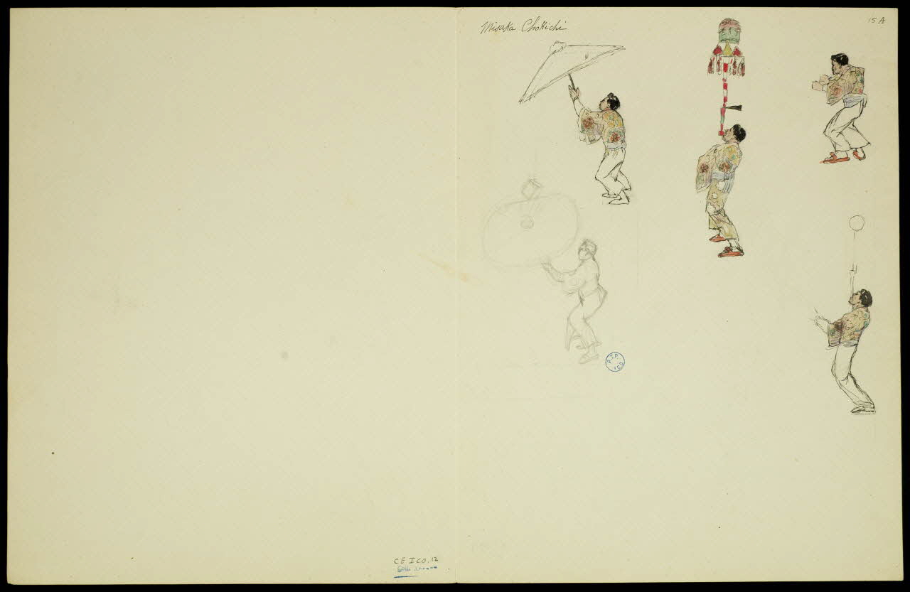 partie d'un ensemble de dessins Acrobates et jongleurs 1968.102.5346.9 Photo Mucem