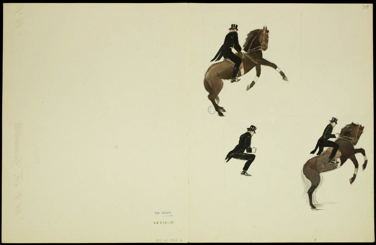 partie d'un ensemble de dessins Les 3 seuls mouvements de l'échelle à l'épaule 1968.102.5348.10 Photo