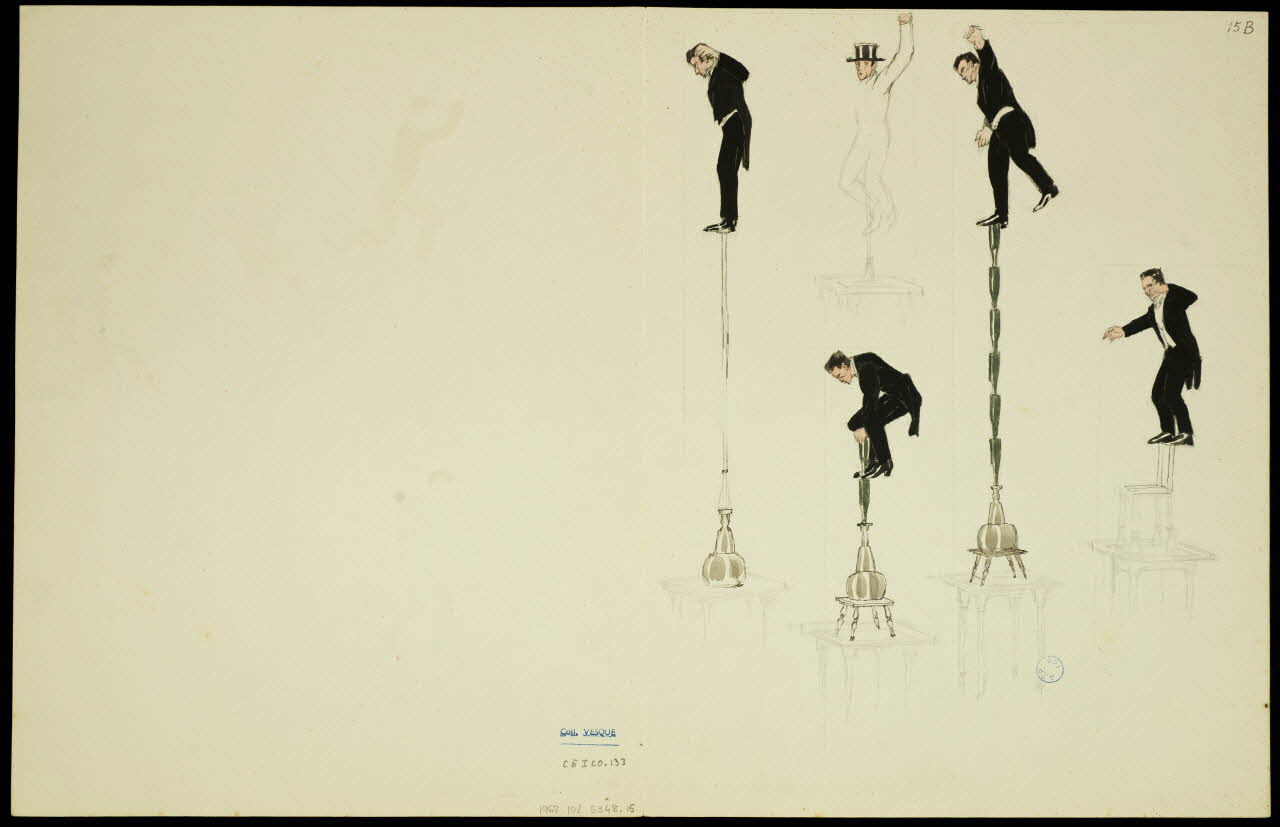 partie d'un ensemble de dessins Acrobates et dompteur de lions 1968.102.5348.16 Photo