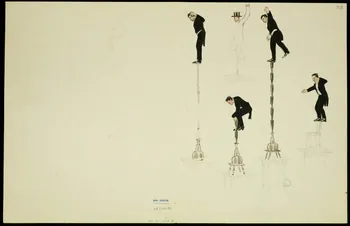 partie d'un ensemble de dessins Acrobates et dompteur de lions 1968.102.5348.16 Photo