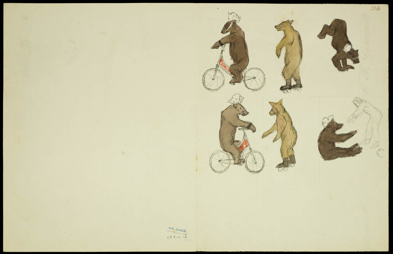partie d'un ensemble de dessins Acrobates et ours 1968.102.5348.17 Photo