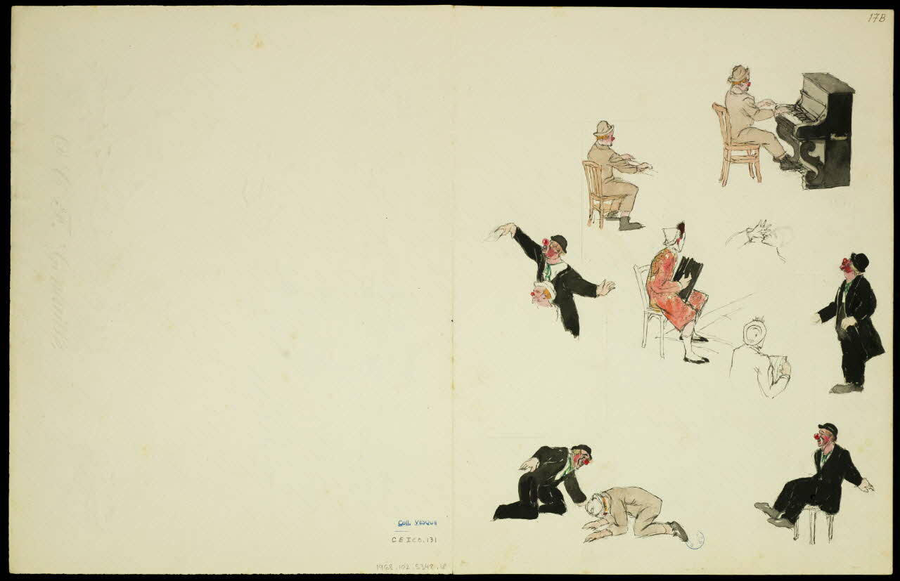 partie d'un ensemble de dessins Clowns et acrobates 1968.102.5348.18 Photo