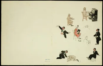 partie d'un ensemble de dessins Clowns et acrobates 1968.102.5348.18 Photo